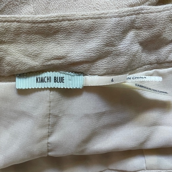 Urban Outfitters Kimchi Blue Cut-Out Mesh Shorts Ivory Size Large Festival Boho - Picture 12 of 14